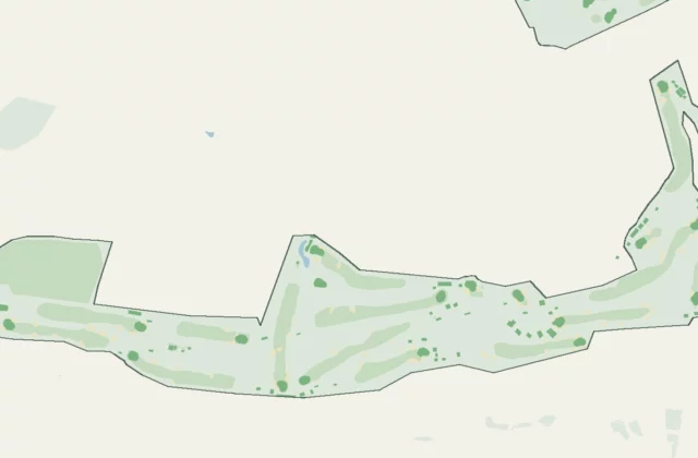 Layout of Alwoodley Golf Club from OpenStreetMap survey data (ODbL licence).