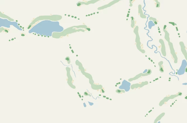 Layout of Angus Glen Golf Club from OpenStreetMap survey data (ODbL licence).