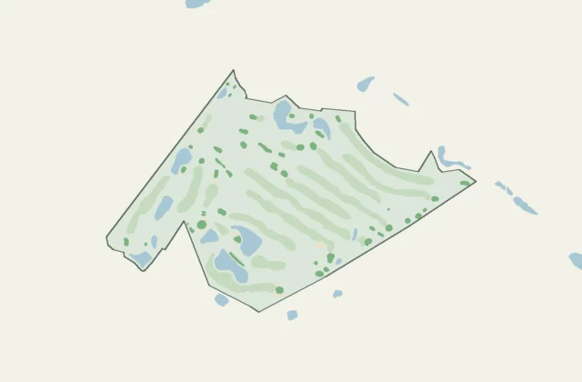 Layout of Antill Park Country Golf Club from OpenStreetMap survey data (ODbL licence).