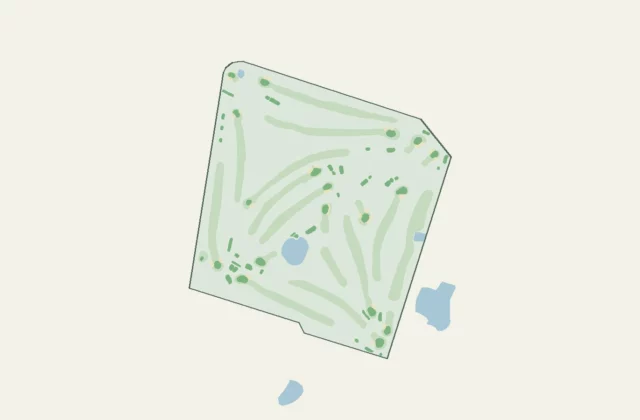 Layout of Armidale Golf Club from OpenStreetMap survey data (ODbL licence).