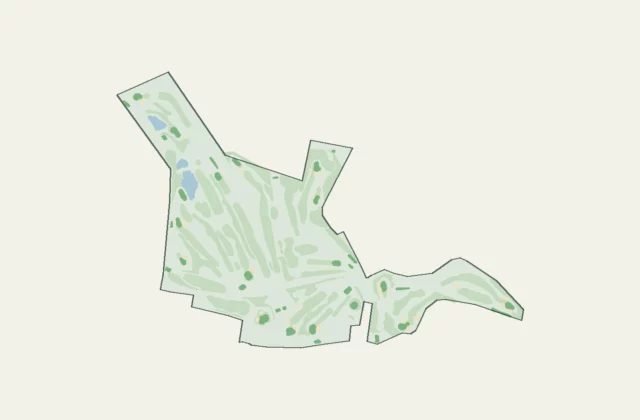 Layout of Ashgrove Golf Club from OpenStreetMap survey data (ODbL licence).