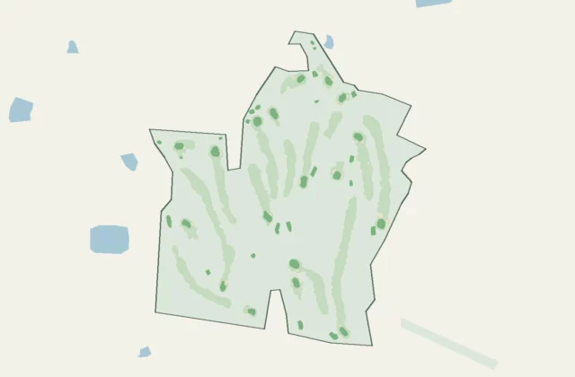 Layout of Axedale Golf Club from OpenStreetMap survey data (ODbL licence).