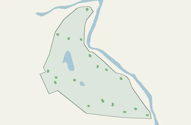 Layout of Bacchus Marsh Golf Club from OpenStreetMap survey data (ODbL licence).