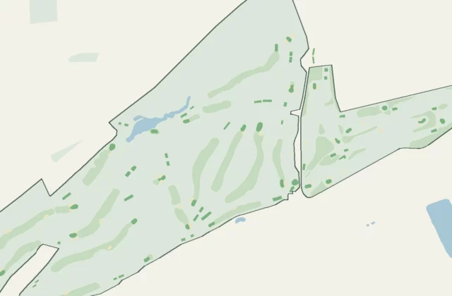 Layout of British Army Golf Club Sennelager from OpenStreetMap survey data (ODbL licence).