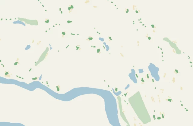 Layout of Brudenell River Golf Course from OpenStreetMap survey data (ODbL licence).