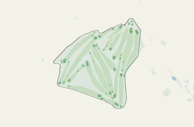 Layout of Buckpool Golf Club from OpenStreetMap survey data (ODbL licence).