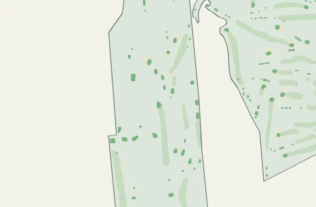 Plan de Club de golf Champlain d’après les relevés d’OpenStreetMap (licence ODbL).