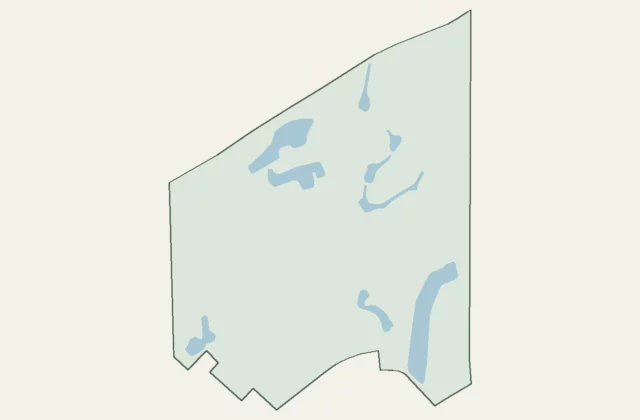 Plan de Club de golf des Bois-Francs d’après les relevés d’OpenStreetMap (licence ODbL).