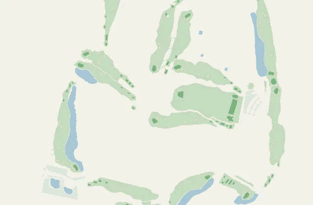 Layout of Cobble Beach Golf Resort from OpenStreetMap survey data (ODbL licence).