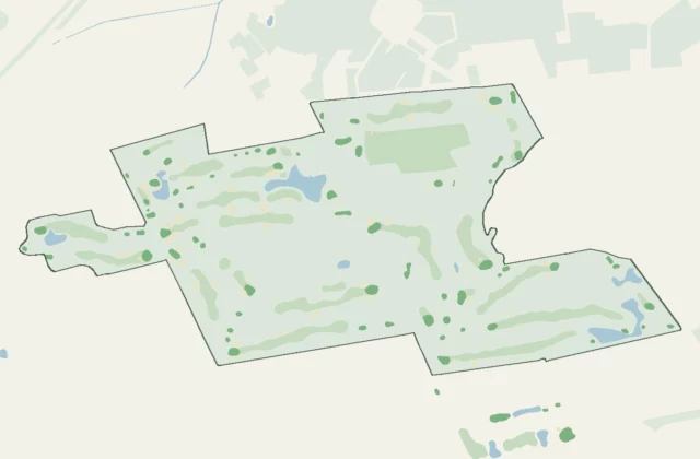 Layout of Golf- en Businessclub De Scherpenbergh from OpenStreetMap survey data (ODbL licence).