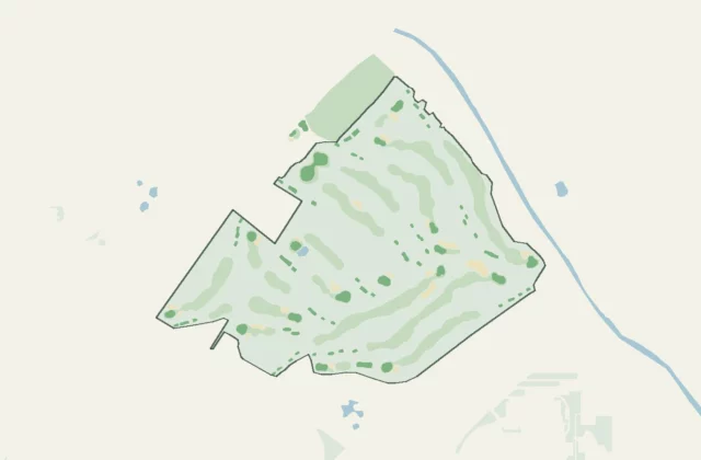 Layout of Golf Club de Sion from OpenStreetMap survey data (ODbL licence).