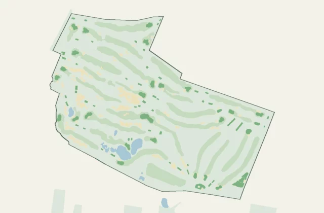 Layout of Golf Club Föhr from OpenStreetMap survey data (ODbL licence).