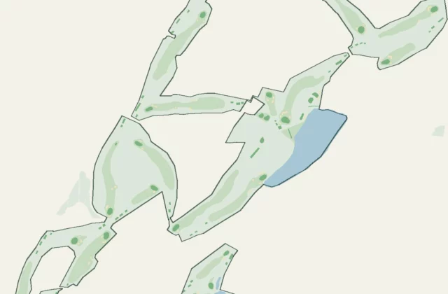 Layout of Golf de Chiberta from OpenStreetMap survey data (ODbL licence).