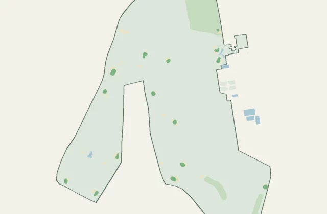 Layout of Golf de Loudun-Fontevraud from OpenStreetMap survey data (ODbL licence).