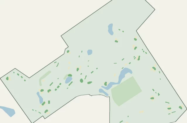 Plan de Golf Dorval d’après les relevés d’OpenStreetMap (licence ODbL).