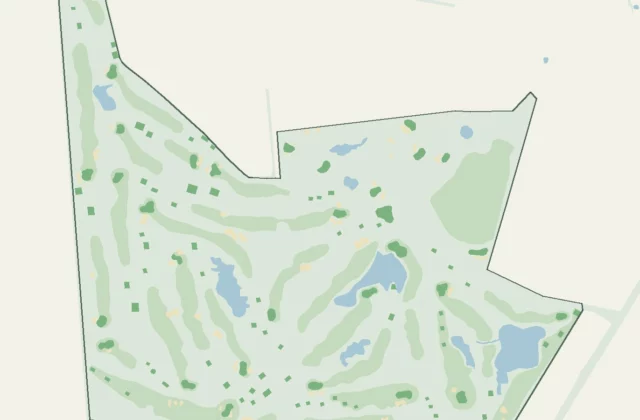 Layout of Golfanlage Warnemünde from OpenStreetMap survey data (ODbL licence).
