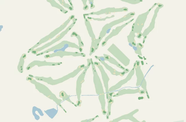 Layout of Kalmar Golfklubb from OpenStreetMap survey data (ODbL licence).