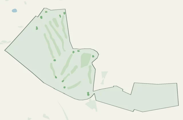 Layout of Kirkhill Golf Club from OpenStreetMap survey data (ODbL licence).