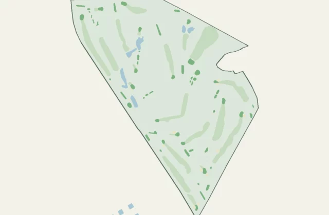 Layout of Lions Municipal Golf Course from OpenStreetMap survey data (ODbL licence).