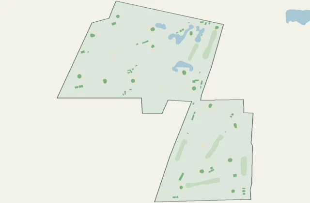 Layout of Locust Hill Country Club from OpenStreetMap survey data (ODbL licence).