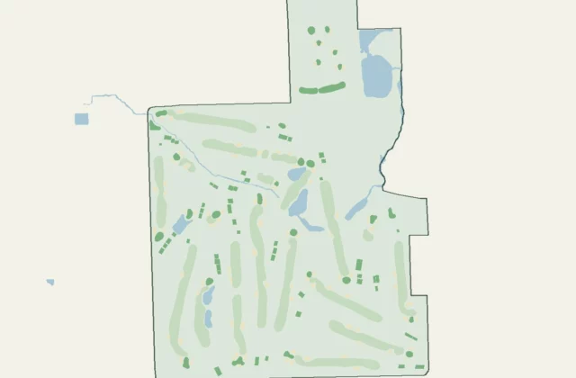 Layout of Midlothian Country Club from OpenStreetMap survey data (ODbL licence).