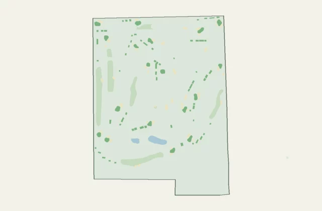 Layout of Plum Hollow Country Club from OpenStreetMap survey data (ODbL licence).