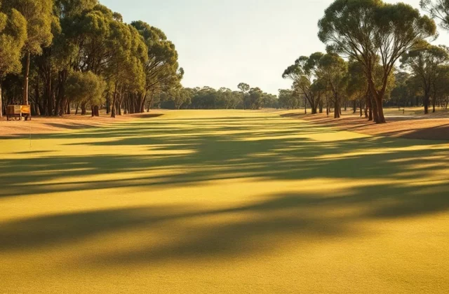 Illustration generated by artificial intelligence. This is not a photograph of this course: no freely licensed image of the site exists to date.