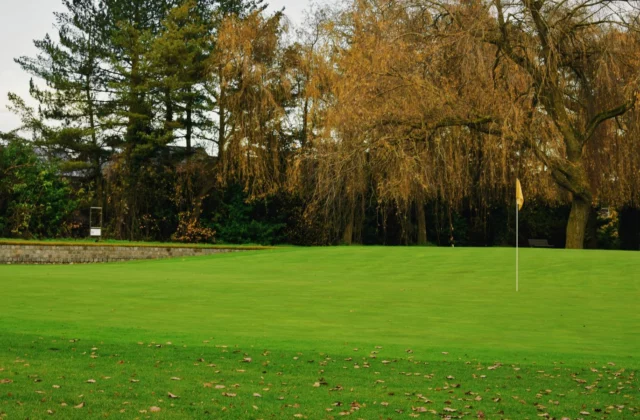 Golfplatz in Herbstfarben