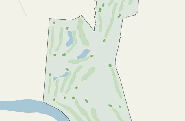 Layout of St Charles Country Club from OpenStreetMap survey data (ODbL licence).