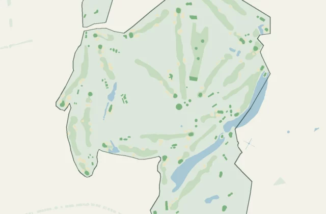 Layout of Stoke Park from OpenStreetMap survey data (ODbL licence).