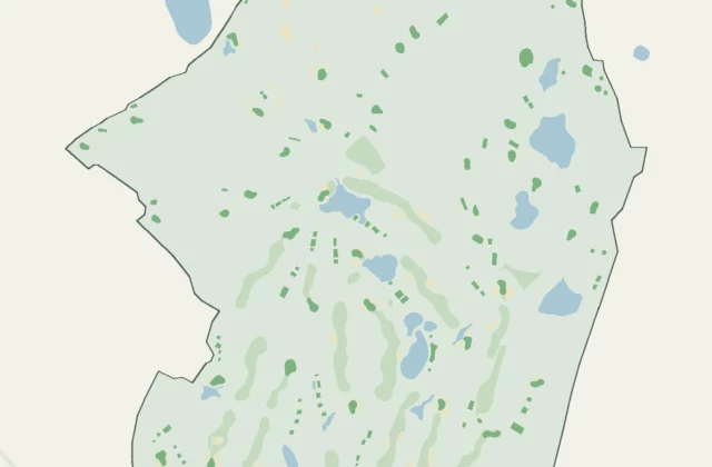 Layout of The Belfry — Brabazon Course from OpenStreetMap survey data (ODbL licence).