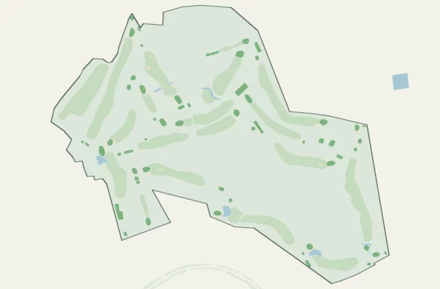 Layout of Woodham Golf & Country Club from OpenStreetMap survey data (ODbL licence).