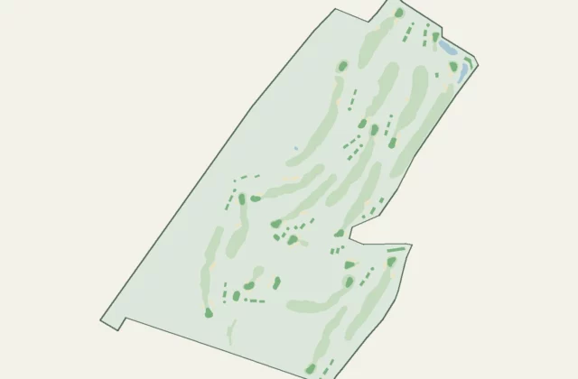 Layout of Bedfordshire Golf Club from OpenStreetMap survey data (ODbL licence).