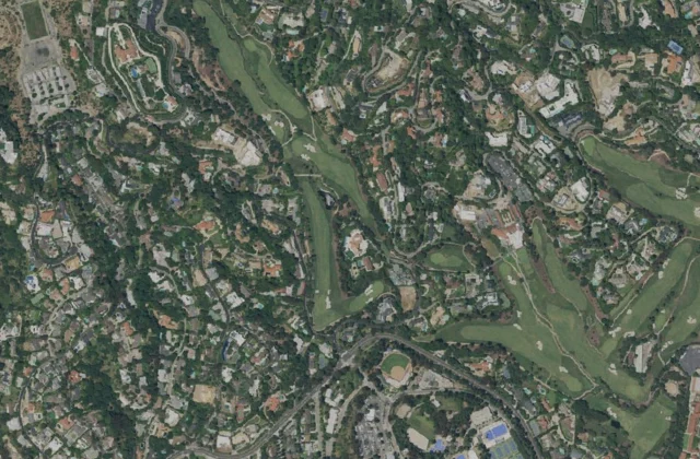 Bel-Air Country Club from the air. Aerial imagery USGS, domaine public.