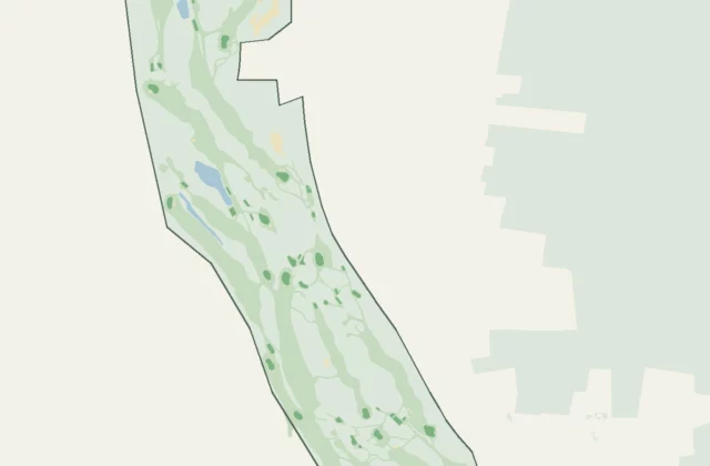 Layout of Burnham & Berrow Golf Club from OpenStreetMap survey data (ODbL licence).