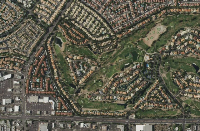 Canyon Gate Country Club from the air. Aerial imagery USGS, domaine public.