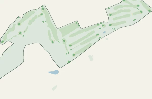 Layout of Dullatur Golf Club from OpenStreetMap survey data (ODbL licence).