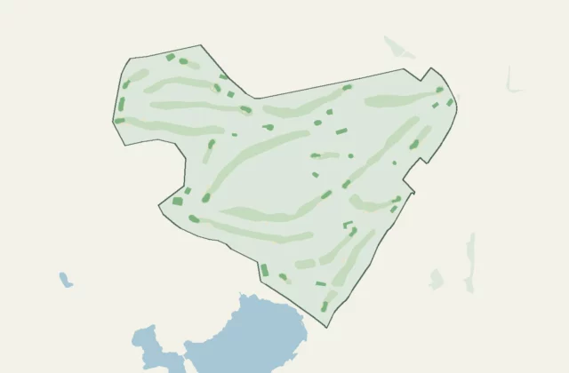 Layout of Glamorganshire Golf Club from OpenStreetMap survey data (ODbL licence).