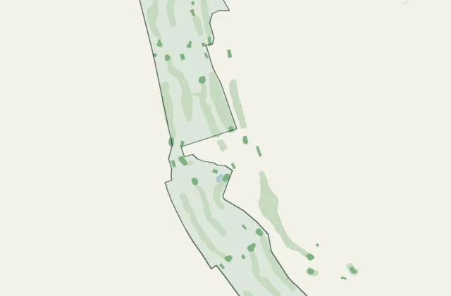 Layout of Harpenden Common Golf Club from OpenStreetMap survey data (ODbL licence).