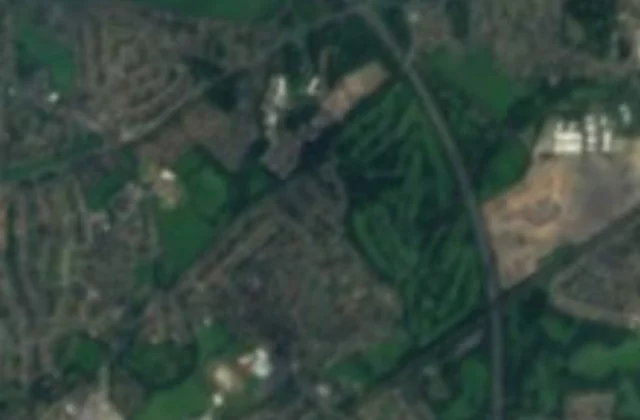 Huyton & Prescot Golf Club from space. Sentinel-2 cloudless 2016 by EOX IT Services GmbH (contains modified Copernicus Sentinel data), CC BY 4.0.
