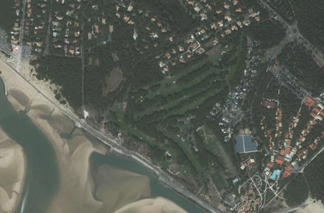 La Palmyre Golf Club vu du ciel. Orthophotographie IGN, Licence ouverte Etalab.