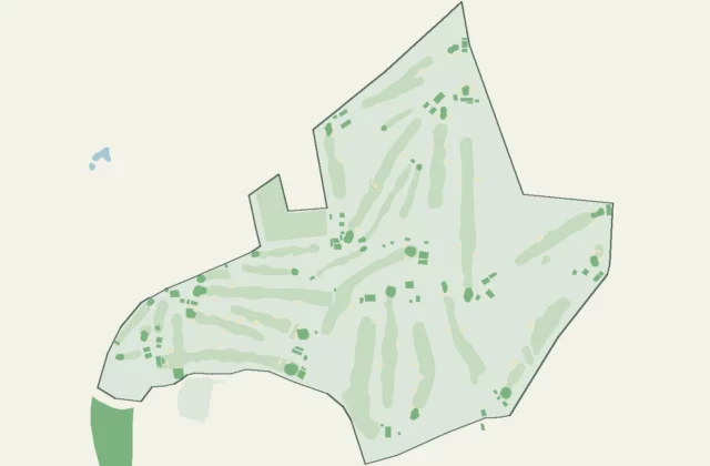 Layout of Lanark Golf Club from OpenStreetMap survey data (ODbL licence).