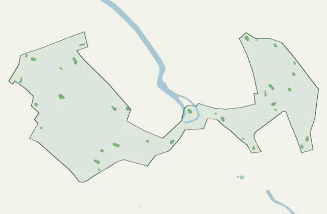 Layout of Moyola Park Golf Club from OpenStreetMap survey data (ODbL licence).