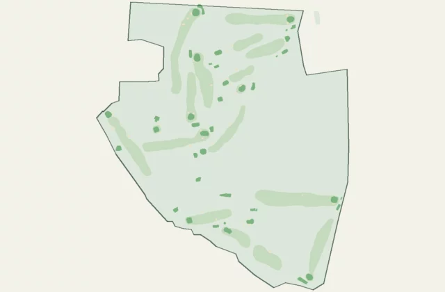 Layout of Seaford Head Golf Club from OpenStreetMap survey data (ODbL licence).