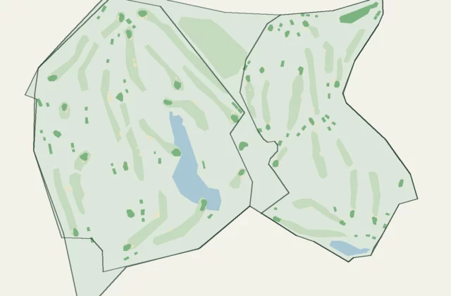 Layout of St Pierre Country Club from OpenStreetMap survey data (ODbL licence).