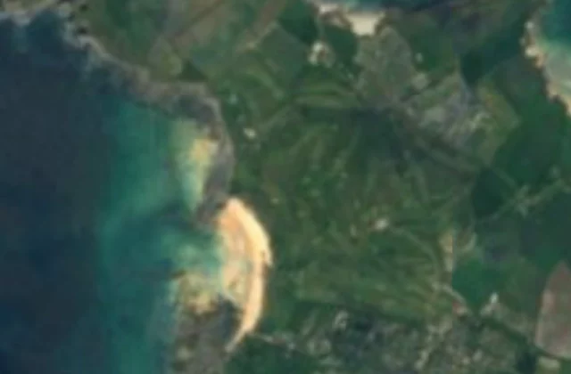 Trevose Golf & Country Club from space. Sentinel-2 cloudless 2016 by EOX IT Services GmbH (contains modified Copernicus Sentinel data), CC BY 4.0.
